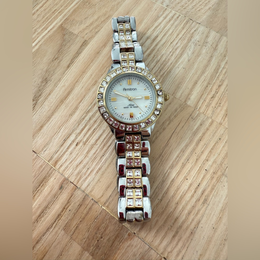 Armitron now ladies two tone dress watch NEW BATTERY View 4
